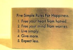 5 Simple Rules for Happpiness